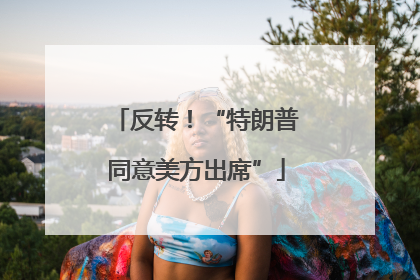 反转！“特朗普同意美方出席”