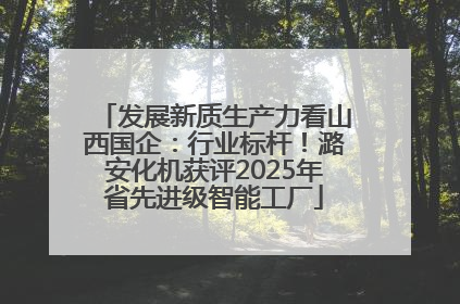 发展新质生产力看山西国企：行业标杆！潞安化机获评2025年省先进级智能工厂