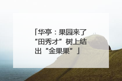 华亭：果园来了“田秀才”树上结出“金果果”