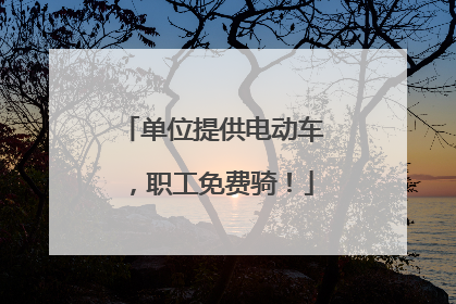单位提供电动车，职工免费骑！