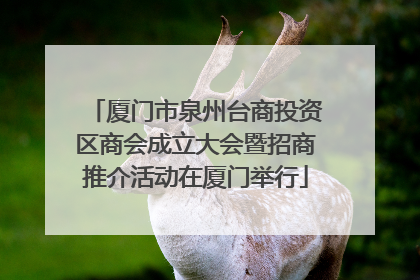 厦门市泉州台商投资区商会成立大会暨招商推介活动在厦门举行