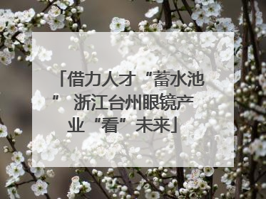 借力人才“蓄水池” 浙江台州眼镜产业“看”未来