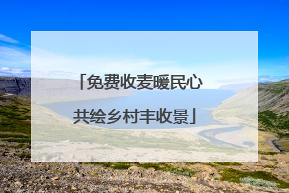 免费收麦暖民心 共绘乡村丰收景