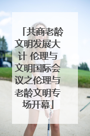 共商老龄文明发展大计 伦理与文明国际会议之伦理与老龄文明专场开幕