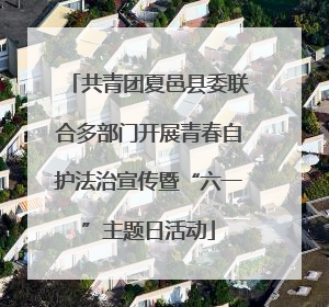 共青团夏邑县委联合多部门开展青春自护法治宣传暨“六一”主题日活动