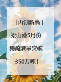 再创新高丨梁山港5月份集疏港量突破350万吨
