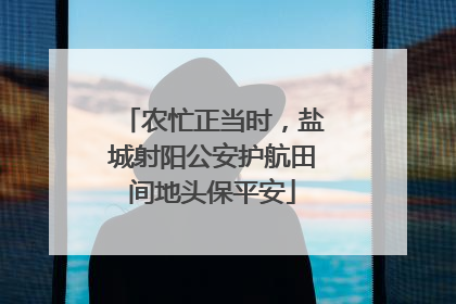 农忙正当时，盐城射阳公安护航田间地头保平安