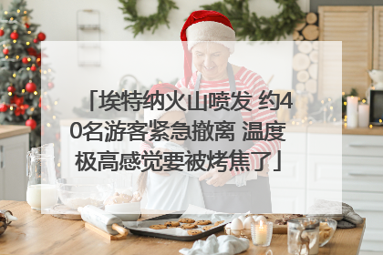 埃特纳火山喷发 约40名游客紧急撤离 温度极高感觉要被烤焦了