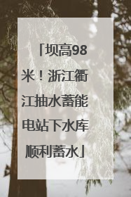 坝高98米！浙江衢江抽水蓄能电站下水库顺利蓄水