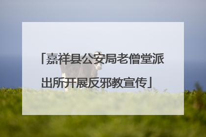 嘉祥县公安局老僧堂派出所开展反邪教宣传