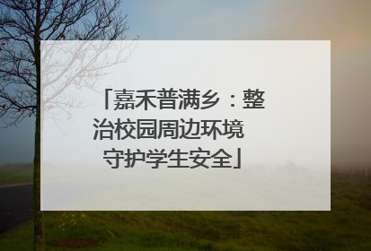 嘉禾普满乡：整治校园周边环境 守护学生安全