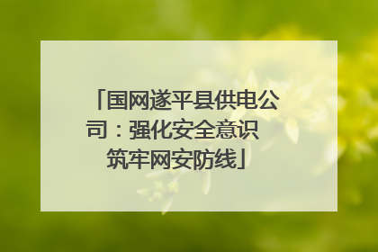 国网遂平县供电公司：强化安全意识 筑牢网安防线