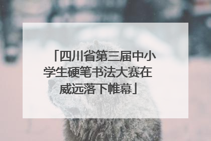 四川省第三届中小学生硬笔书法大赛在威远落下帷幕