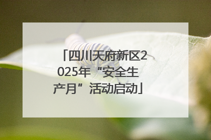 四川天府新区2025年“安全生产月”活动启动
