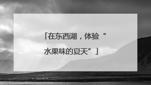 在东西湖，体验“水果味的夏天”