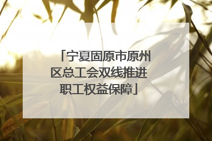 宁夏固原市原州区总工会双线推进职工权益保障