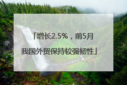 增长2.5%，前5月我国外贸保持较强韧性