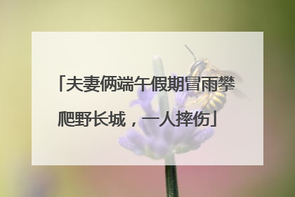 夫妻俩端午假期冒雨攀爬野长城，一人摔伤