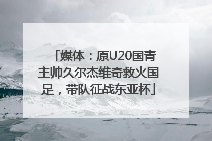 媒体：原U20国青主帅久尔杰维奇救火国足，带队征战东亚杯