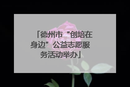 德州市“创培在身边”公益志愿服务活动举办