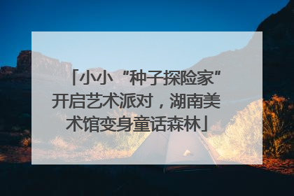 小小“种子探险家”开启艺术派对，湖南美术馆变身童话森林