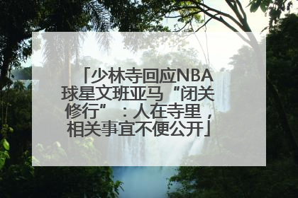 少林寺回应NBA球星文班亚马“闭关修行”：人在寺里，相关事宜不便公开