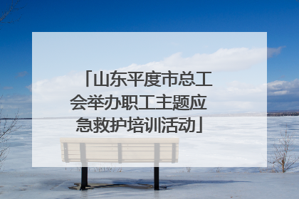 山东平度市总工会举办职工主题应急救护培训活动