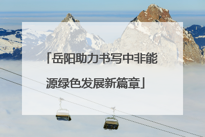 岳阳助力书写中非能源绿色发展新篇章