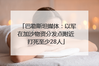 巴勒斯坦媒体：以军在加沙物资分发点附近打死至少28人