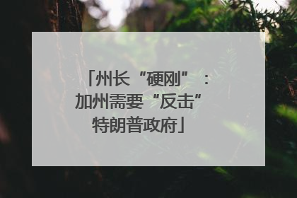 州长“硬刚”:加州需要“反击”特朗普政府