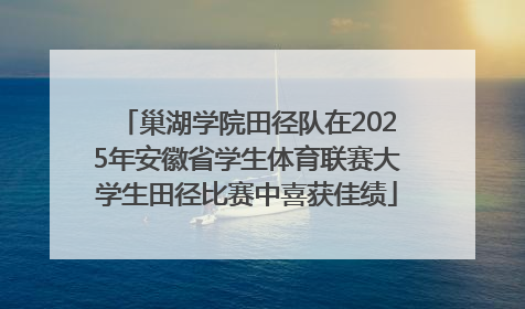 巢湖学院田径队在2025年安徽省学生体育联赛大学生田径比赛中喜获佳绩