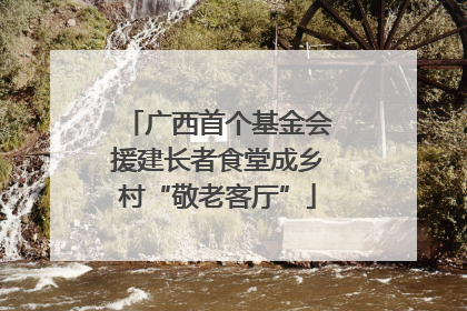 广西首个基金会援建长者食堂成乡村“敬老客厅”