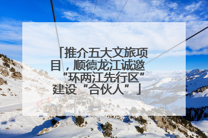 推介五大文旅项目，顺德龙江诚邀“环两江先行区”建设“合伙人”