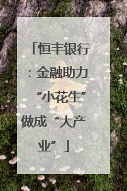 恒丰银行：金融助力“小花生”做成“大产业”