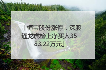 恒宝股份涨停，深股通龙虎榜上净买入3583.22万元