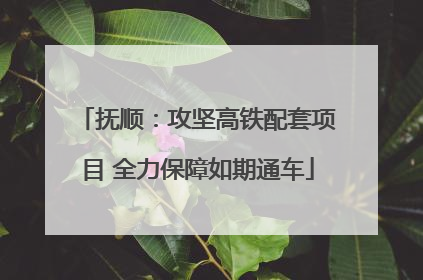 抚顺：攻坚高铁配套项目 全力保障如期通车