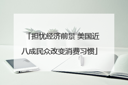 担忧经济前景 美国近八成民众改变消费习惯