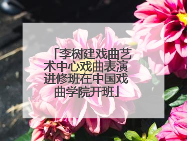 李树建戏曲艺术中心戏曲表演进修班在中国戏曲学院开班