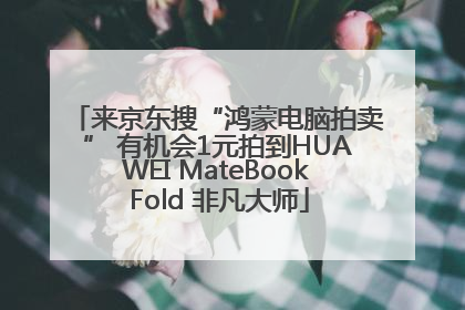 来京东搜“鸿蒙电脑拍卖” 有机会1元拍到HUAWEI MateBook Fold 非凡大师