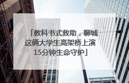 教科书式救助，聊城这俩大学生高架桥上演15分钟生命守护