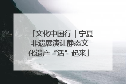 文化中国行｜宁夏 非遗展演让静态文化遗产“活”起来