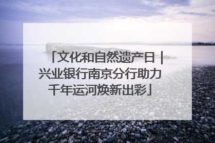 文化和自然遗产日｜兴业银行南京分行助力千年运河焕新出彩