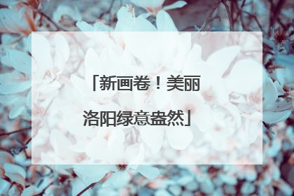 新画卷！美丽洛阳绿意盎然