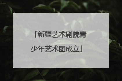 新疆艺术剧院青少年艺术团成立