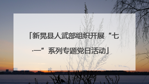新晃县人武部组织开展“七·一”系列专题党日活动