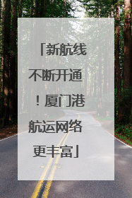 新航线不断开通！厦门港航运网络更丰富