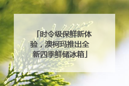 时令级保鲜新体验，澳柯玛推出全新四季鲜储冰箱