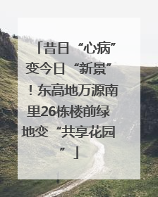 昔日“心病”变今日“新景”！东高地万源南里26栋楼前绿地变“共享花园”