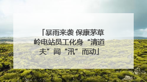 暴雨来袭 保康茅草岭电站员工化身“清道夫”闻“汛”而动