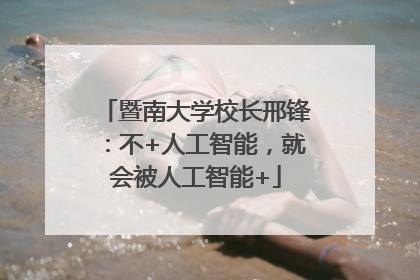 暨南大学校长邢锋：不+人工智能，就会被人工智能+